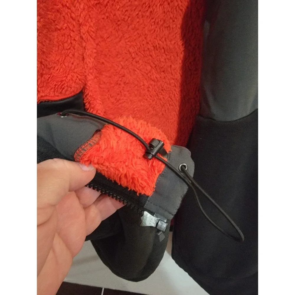 The North Face Denali 2 Fleece Jacket Mens XL‎ Black Red Sherpa Lined Full Zip